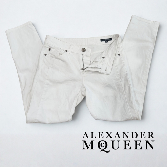 Alexander McQueen Made in Italt White skinny jeans